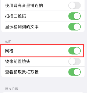 新泰苹果手机维修网点分享iPhone如何开启九宫格构图功能