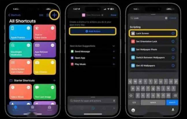 新泰苹果14锁屏维修店分享iPhone14升级iOS16.4后如何创建锁屏快捷方式 